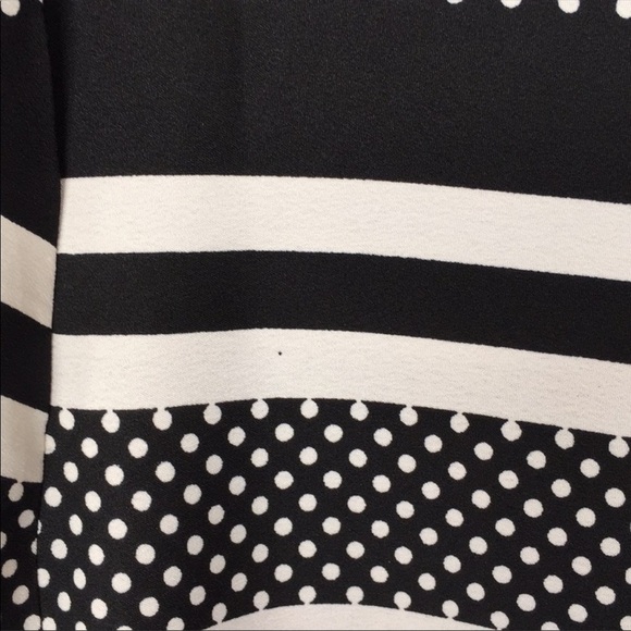 ModCloth Black Striped Polka Peter Pan Collar Top Size S - Picture 5 of 5